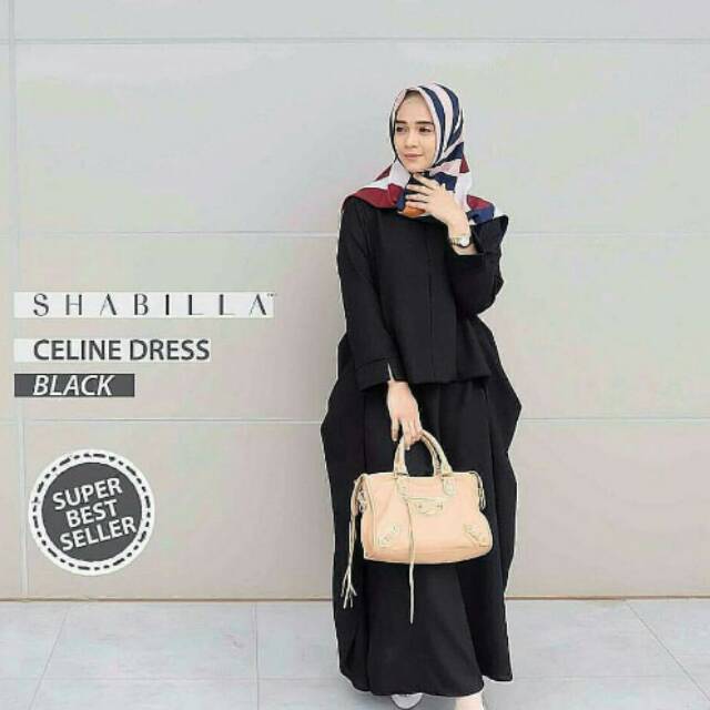 Baju muslim wanita setelan celine dress😉