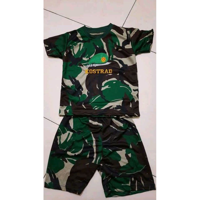 RPM setelan kaos loreng anak TNI ABRI SETELAN PENDEK LORENG ANAK