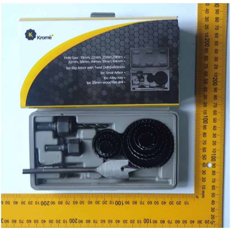 holesaw kit 13 set mata bor pelubang kayu mata bor bulat