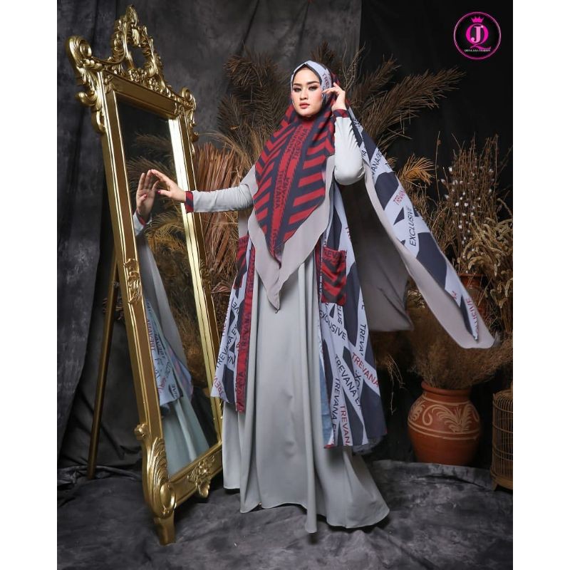 gamis set Paola syari printing by trevana syari original trevana qisyajaya
