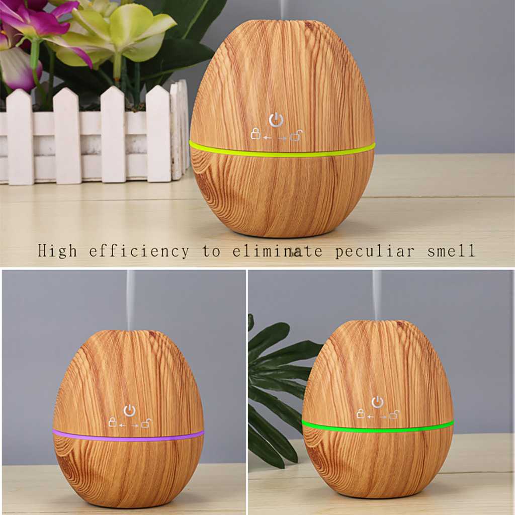 Kongyide Air Humidifier Aromatherapy Oil Diffuser Wood 130ml - AJ-510