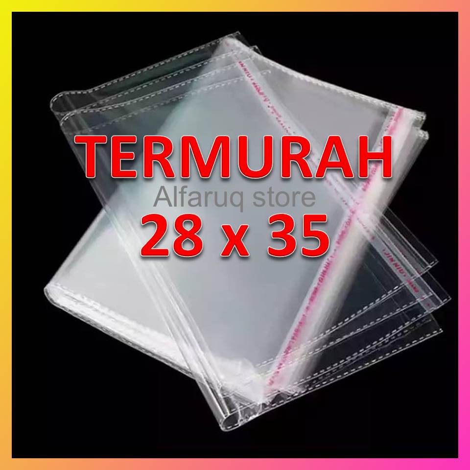 

Plastik OPP 28x35 (100 Lembar) / Plastik OPP Lem / Plastik OPP Seal