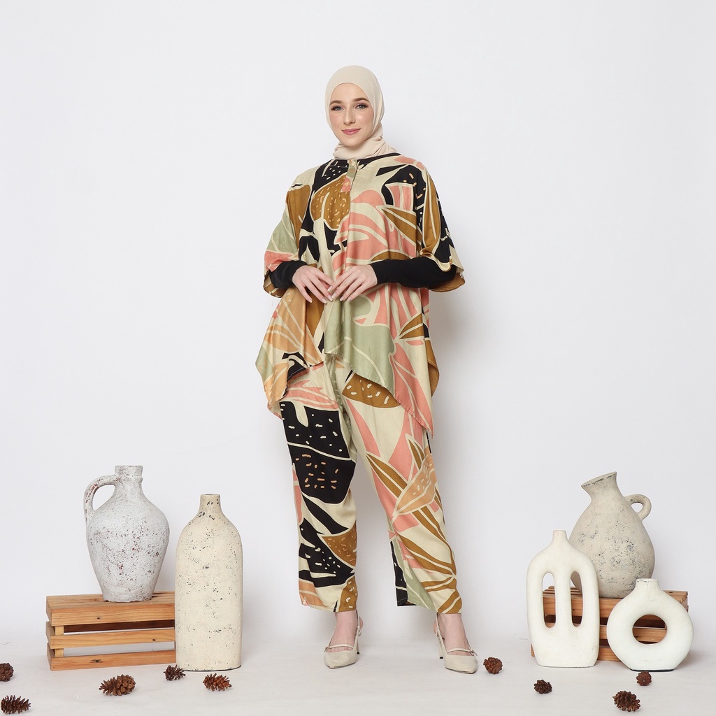 One Set Jumbo Premium Motif Floral Busui Friendly Wanita Hamil Friendly LD 120