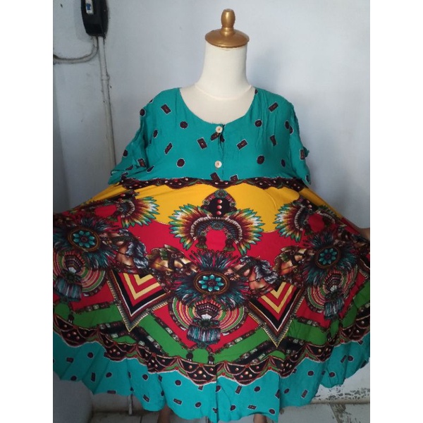 Daster klok kencana ungu / Daster kencana ungu / Batik kencana ungu / Daster all size / Daster Busui