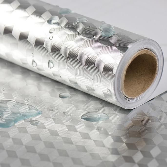 

TERLARIS Aluminium Foil Anti Minyak Waterproof Sticker 100 x 60 cm Model Cubic