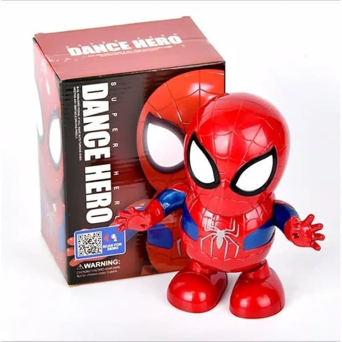 New Trend! MAINAN ANAK ROBOT SPIDERMAN DANCE DANCING MUSIK ROBOT SMART SUPERHERO