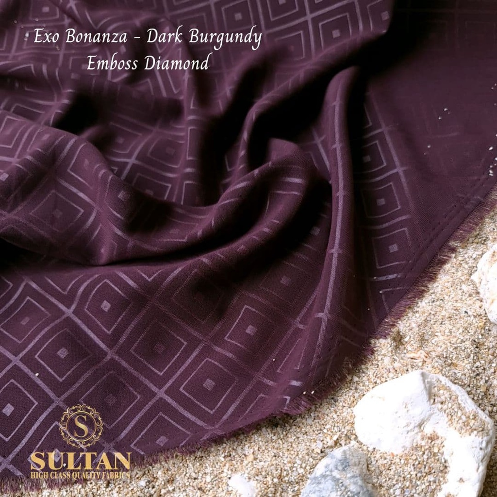 Kain Abaya Sultan Exo Bonanza Emboss DIAMOND