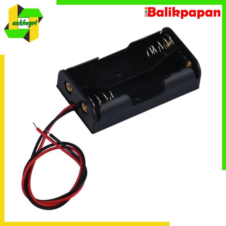 KOTAK BATERAI 2 x AA PLUS KABEL