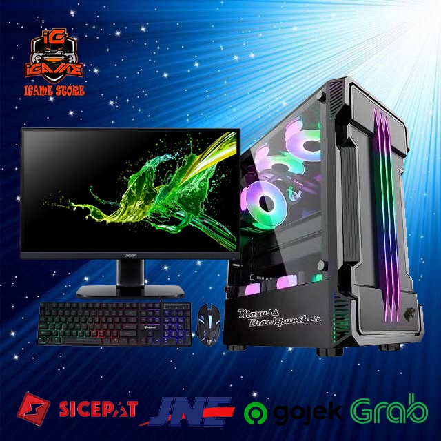 Paket Lengkap Full SET PC GAMING RYZEN 5 5600G - 24&quot; Frameless