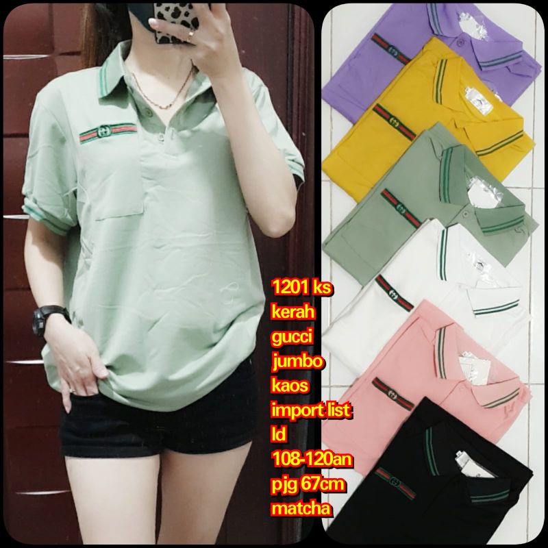 NCT 1201 kaos kerah gucci Kaos kerah import jumbo