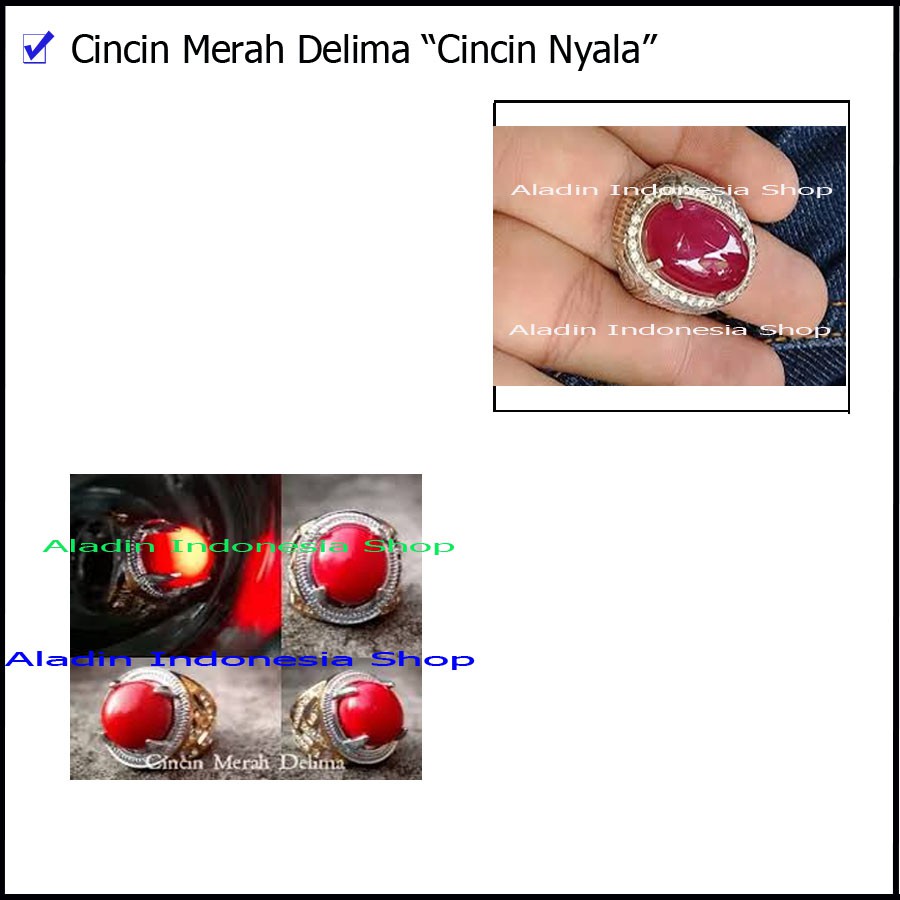 Alat Sulap Batu Akik Nyala - Cincin Ajaib - Cincin Merah Delima - Sulap Cincin Nyala - Alat Sulap