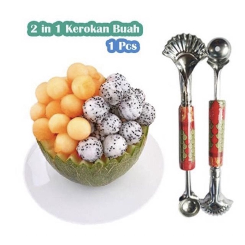 KEROKAN BUAH 2 IN 1 / KEROKAN BLEWAH KELAPA / PEELER BUAH