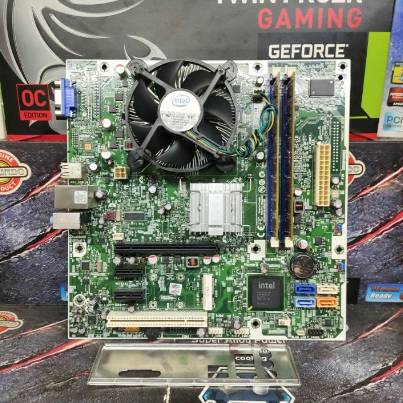 PAKET Motherboard HP Compaq Branded LGA 775 Processor Intel Core 2 Duo E7600 Memory RAM 4Gb