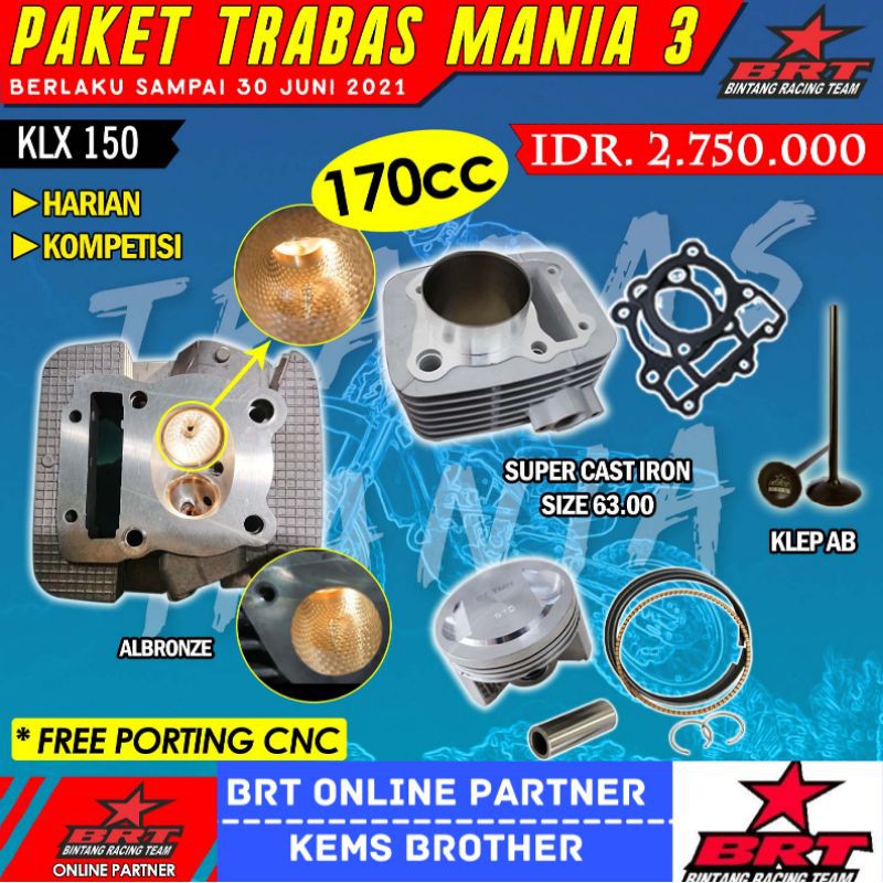 PAKET TRABAS KLX BRT MANIA 3