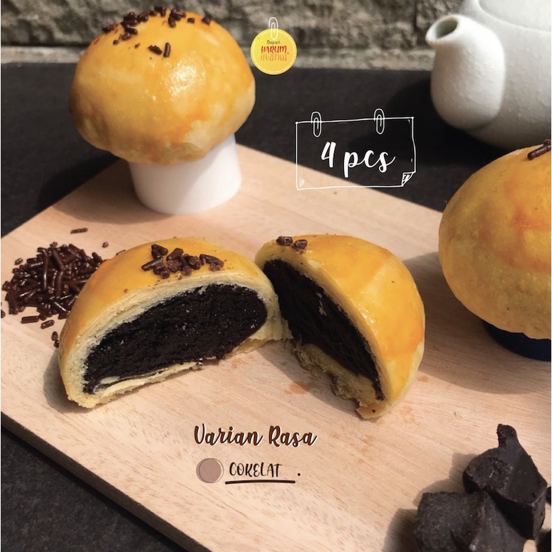 

Pia Cokelat 4 PCS Premium Renyah Homemade Bandung [Dapur Harum]