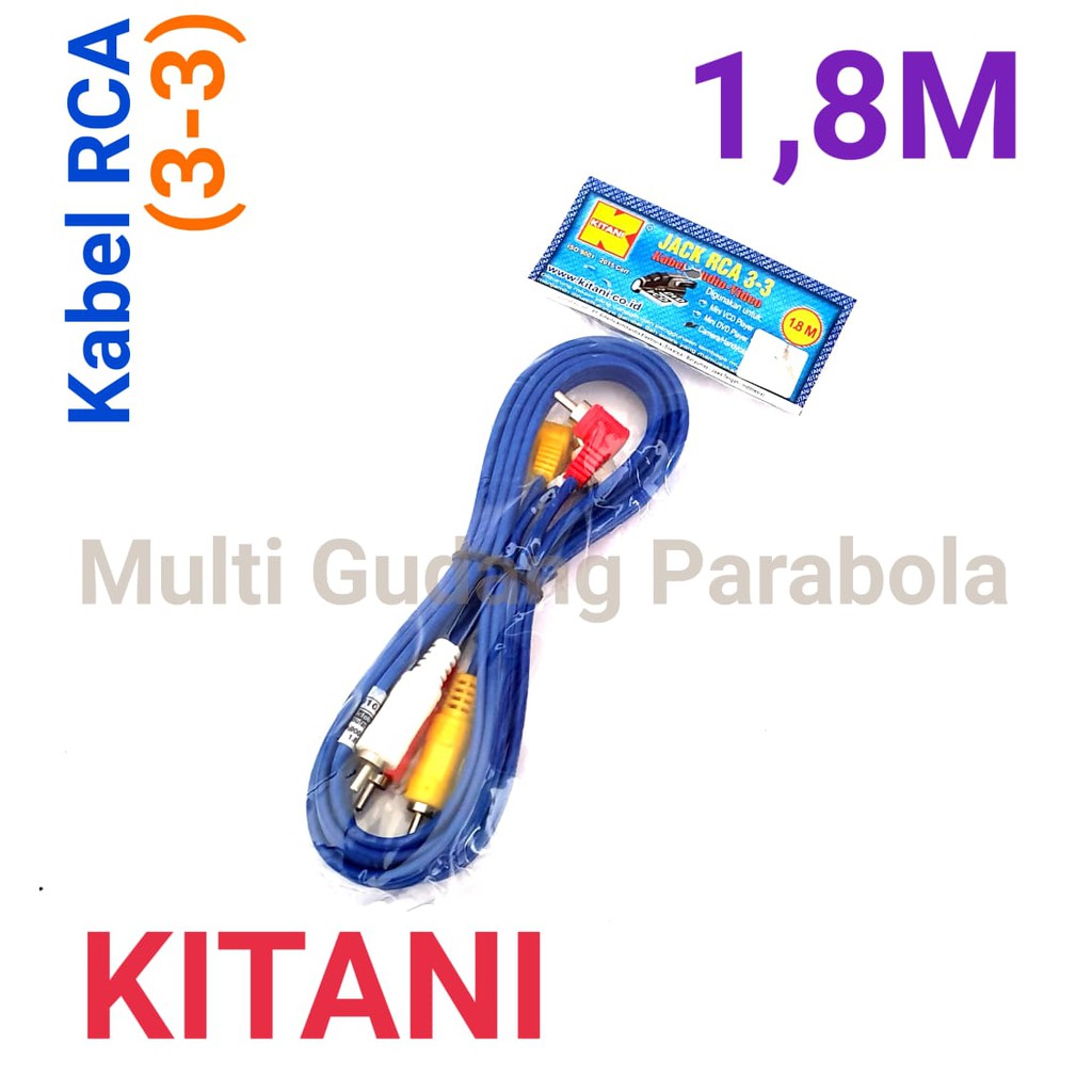 Kabel RCA Kitani 3 in 3 1.8 Meter High Quality Audio Video AV