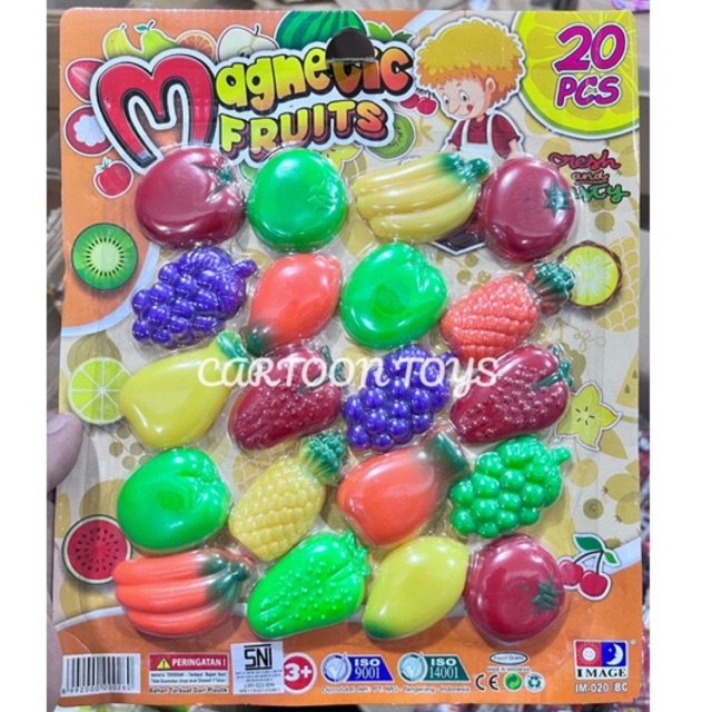 Mainan Anak Magnet Buah 20Pcs