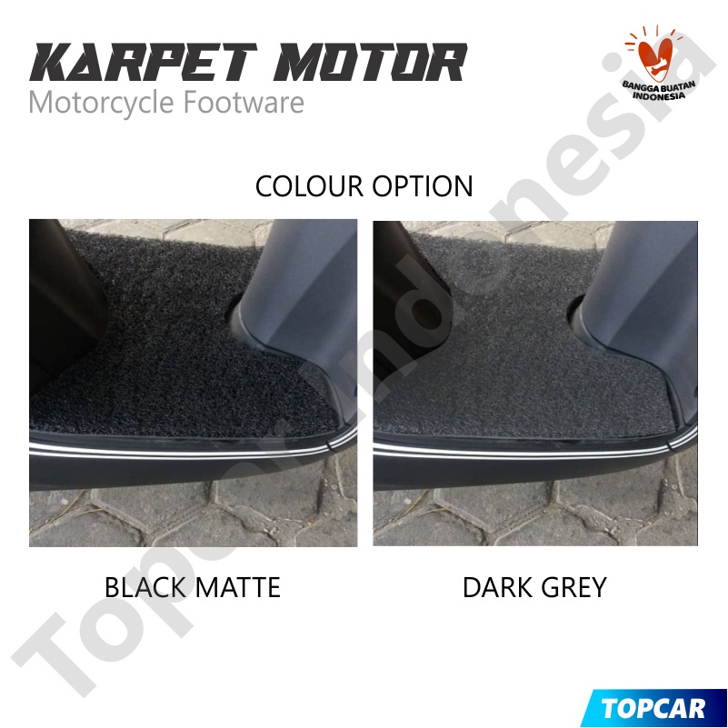 TOPCAR Karpet Motor Honda Beat Metic Alas Kaki Karet Footware Anti Selip Pijakan Motor Pelindung