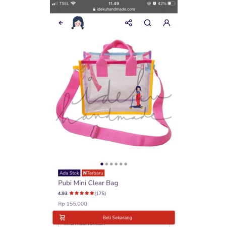 Mini Clear Bag Pubi Idekuhandmade