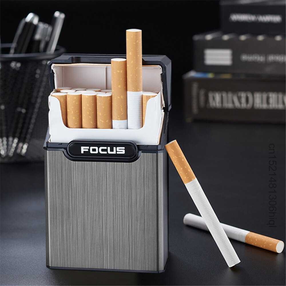 Focus Bungkus Kotak Rokok Elegant 20 Slot Anti Lembab Splash Proof AKotak Rokok Aluminium