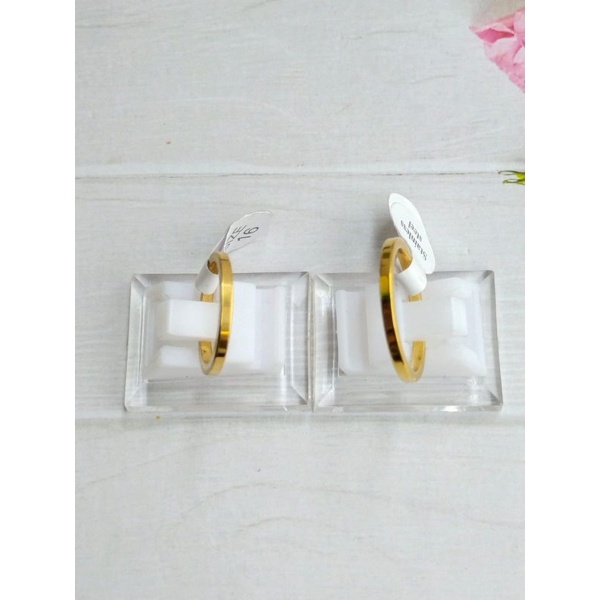 Cincin Plat Gold Tipis/Cincin Couple/Cincin Anti Karat/AGAM AKSESORIS