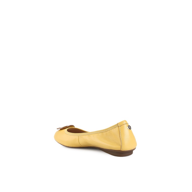 SEPATU FLAT KULIT HUSH PUPPIES WANITA ORIGINAL TERBARU KUNING HW04