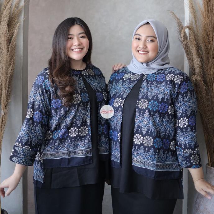ATRACTIV Blouse Batik Jumbo XXL 3XL 5XL 6XL Blouse Batik Bigsize Termurah
