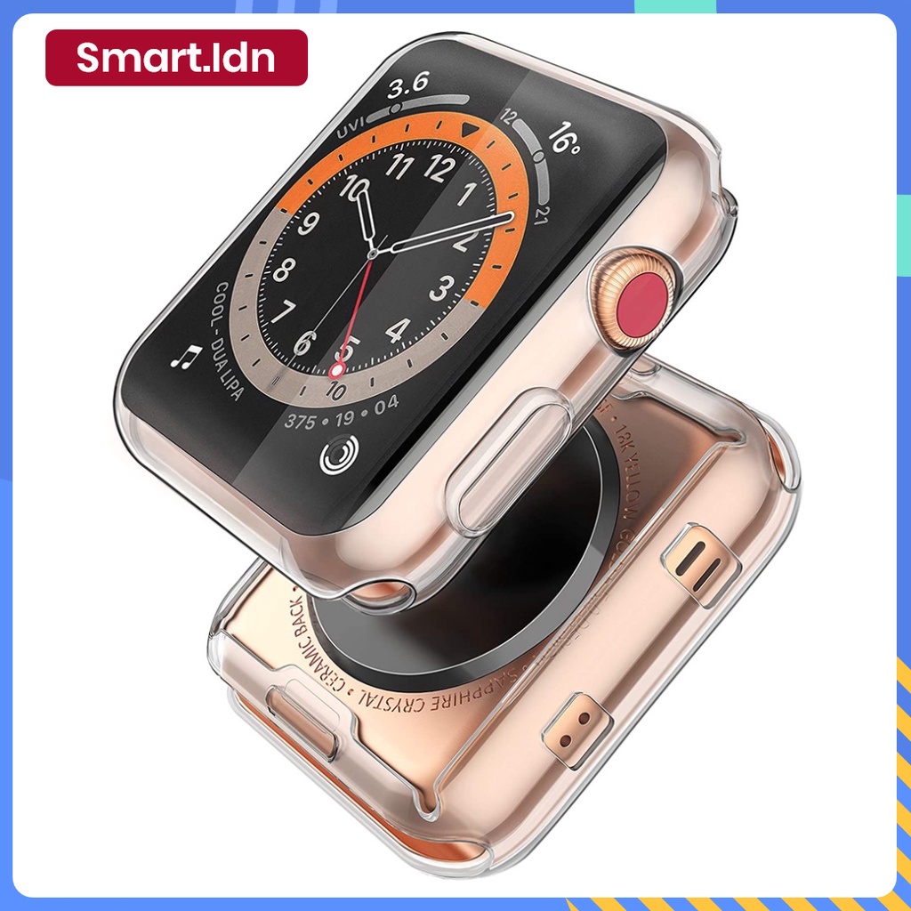 Full Cover Scratch Resistant Transparent Soft Case for Apple Watch 7 41 mm 45 mm iWatch S1-S6