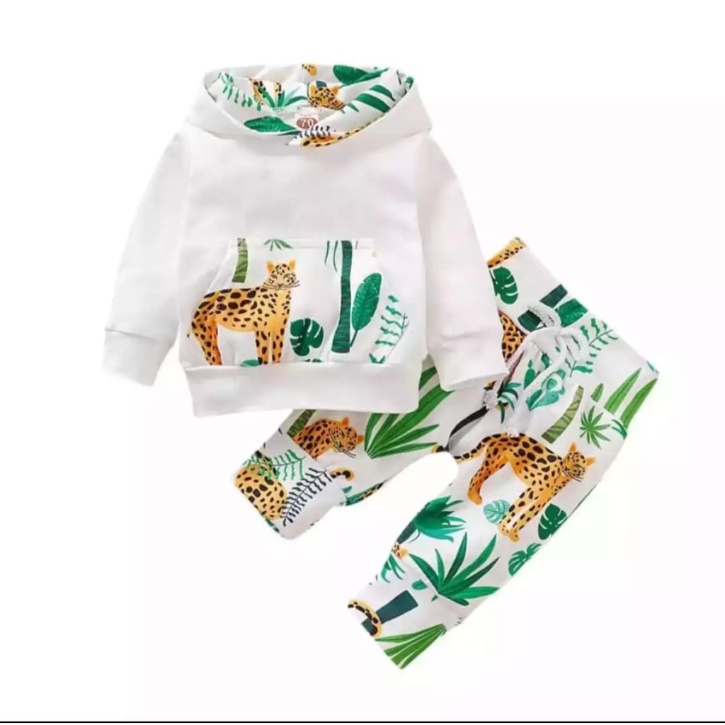 setelan anak baju tidur anak motif hudy macan terlaris dan termurah 1-5thn harga grosir