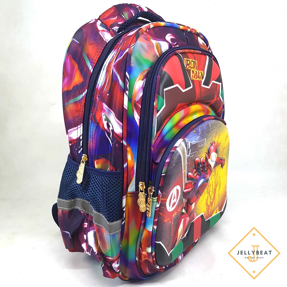 TAS RANSEL 3D ANAK SD 16 INCH KARAKTER IRON MAN