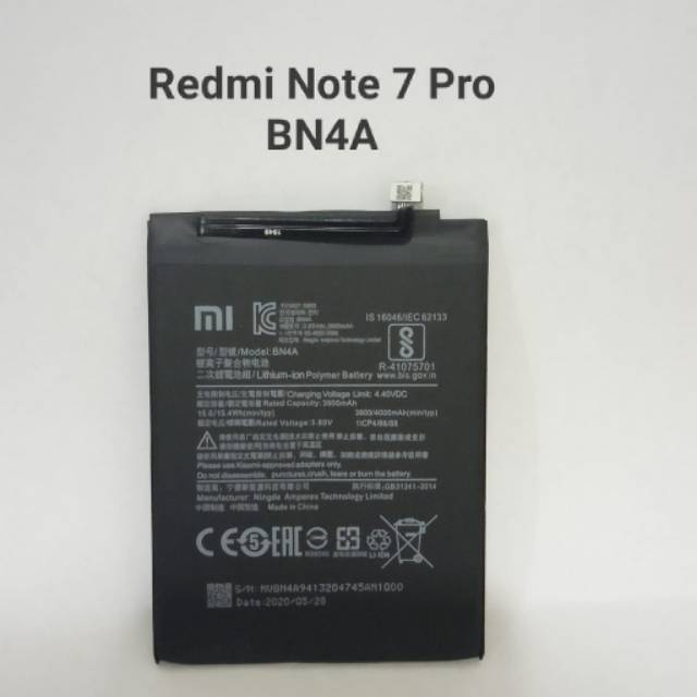 (NC) Baterai Batre Battery Original Xiaomi Redmi Note 7 Pro/ BN4A