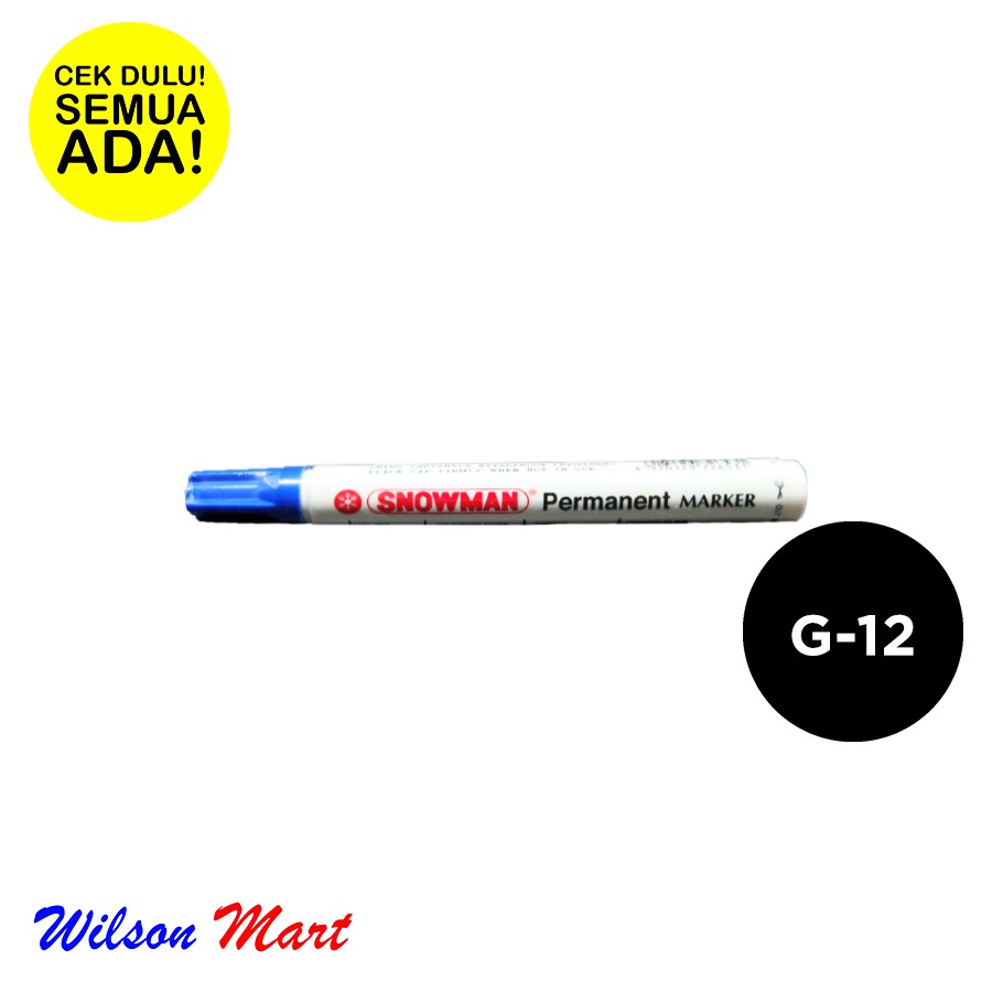

SNOWMAN PERMANENT MARKER G12 BIRU SPIDOL PERMANEN