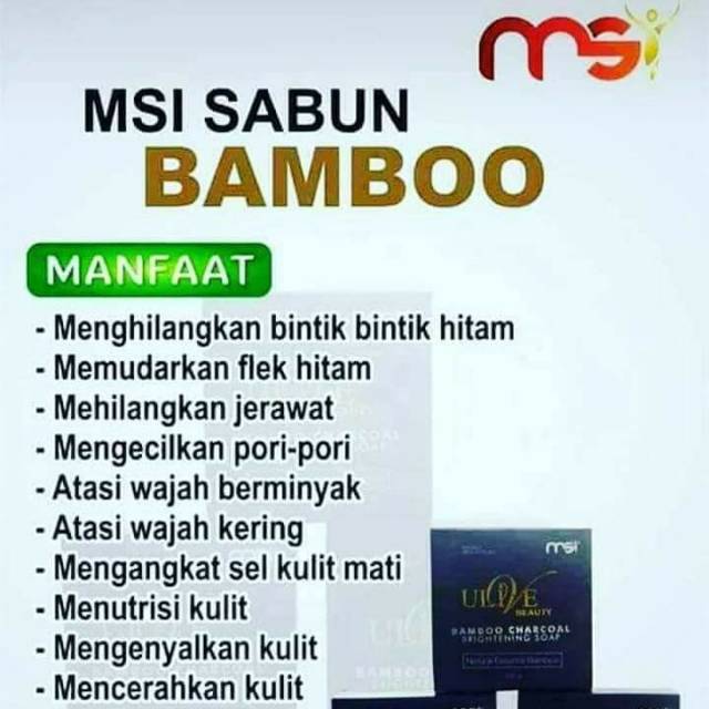 Sabun bamboo MSI 100% original resmi member msi