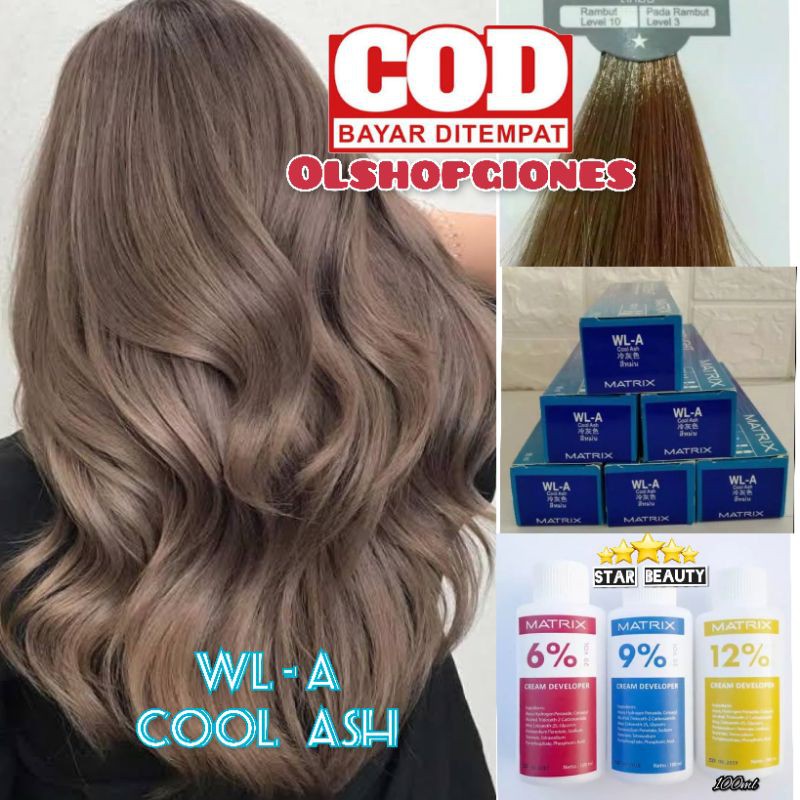 CAT Matrix Wonderlight cool As WL-A + oxydant campuran cat rambut wonder light socolor