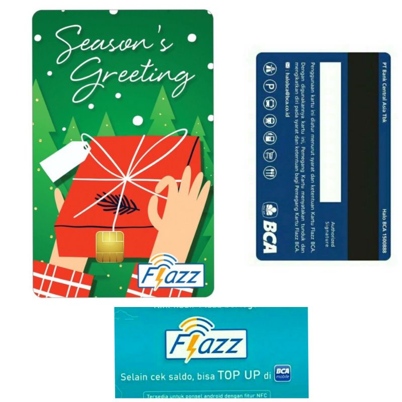 //GIFT//KADO NATAL// Flazz BCA Gen2 / Gen 2 CHRISTMAS SEASON'S EDITIONS ORI /Like eTOLL eMONEY Tapcash or Brizzi