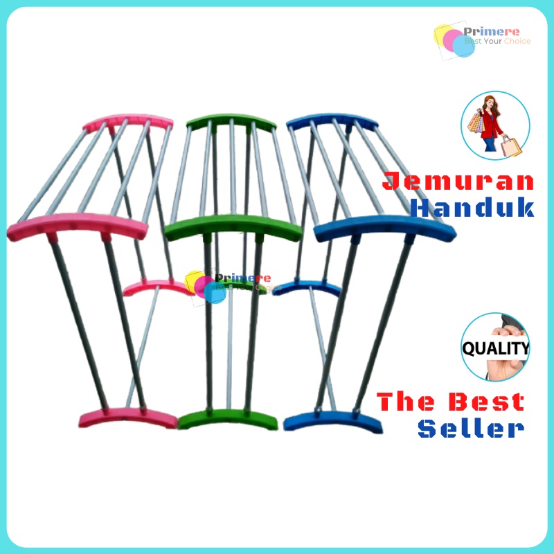Jemuran Anduk Plastik Portable / Tempat Jemur Handuk Gantungan Kamar Mandi