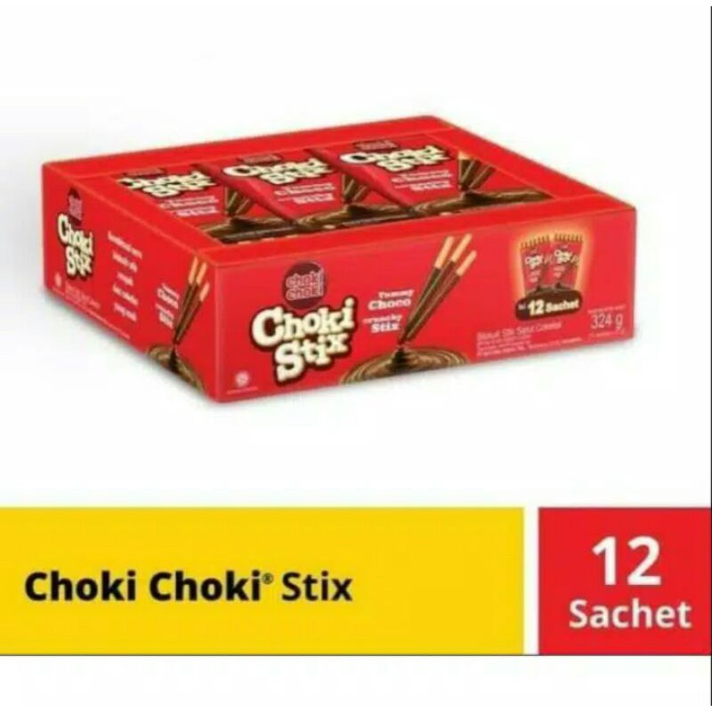 

CHOKI STICK BY CHOKI CHOKI 1 PACK ISI 12 PCS / CHOKI CHOKI / CHOKI STIK / STIK COKELAT