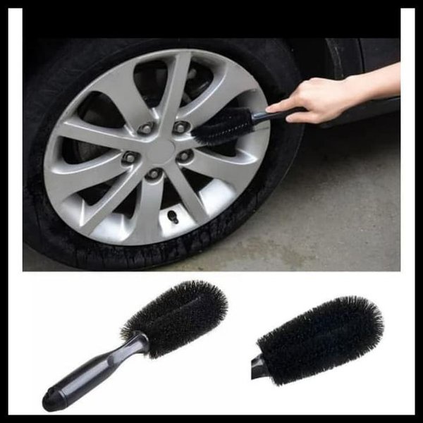 SIKAT VELG Pembersih Pelek Ban Mobil Motor Wheel Brush Bulu Halus Anti Lecet Fender Kolong Rim