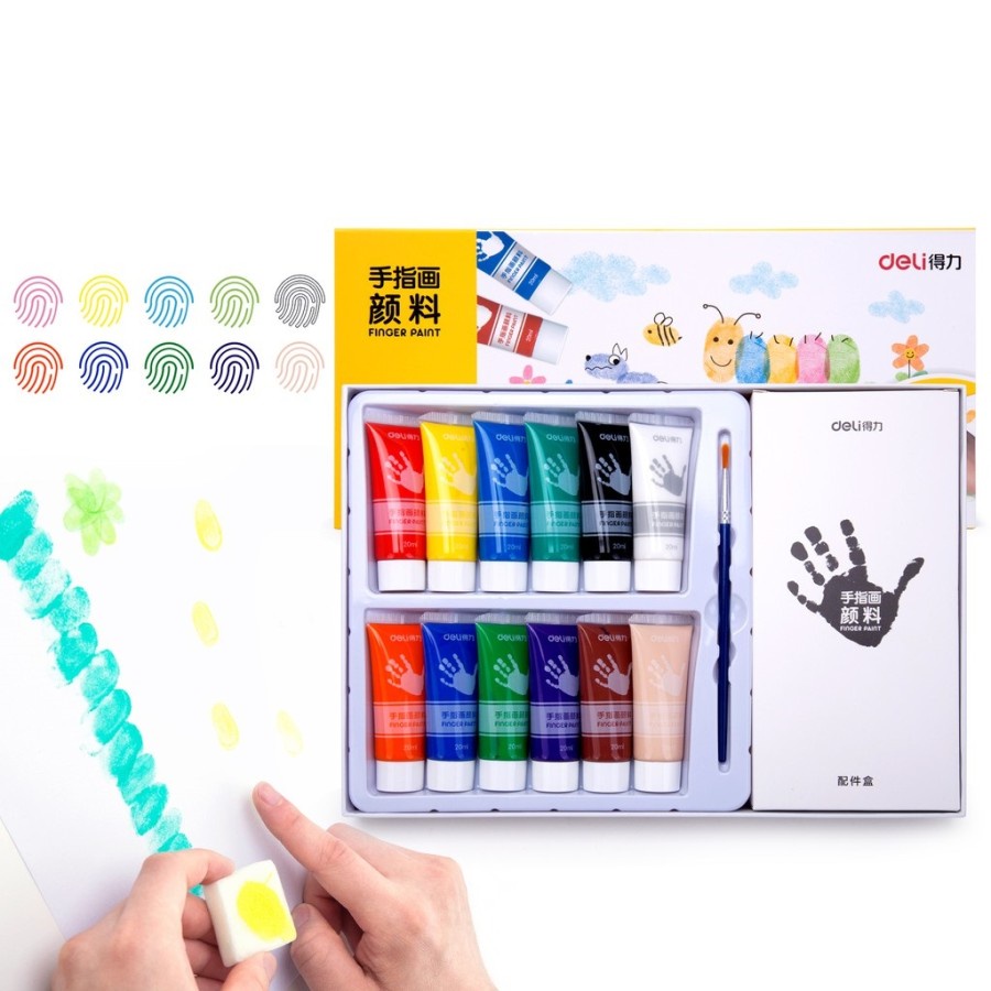 

Deli | Cat Jari Tangan (Finger Paint) | 12 Warna | 73872