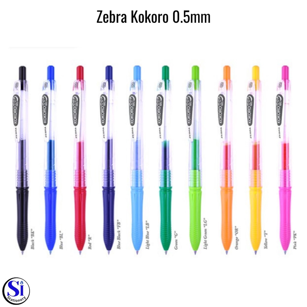 

Pulpen Zebra Kokoro Gel 0.5mm/Pulpen Gel KOKORO 0.5mm