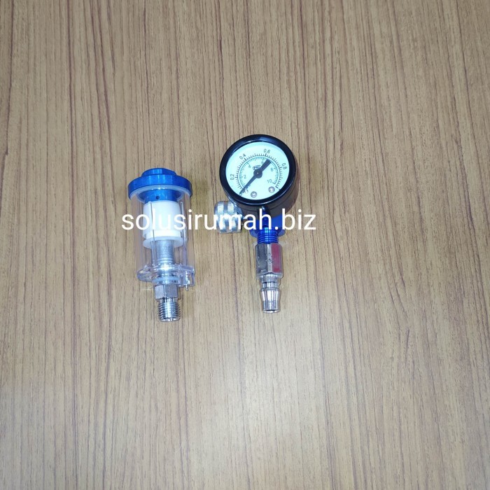 PAKET SPRAY GUN REGULATOR SET 3PCS 3 PCS SOK SELANG FILTER PENGATUR TE