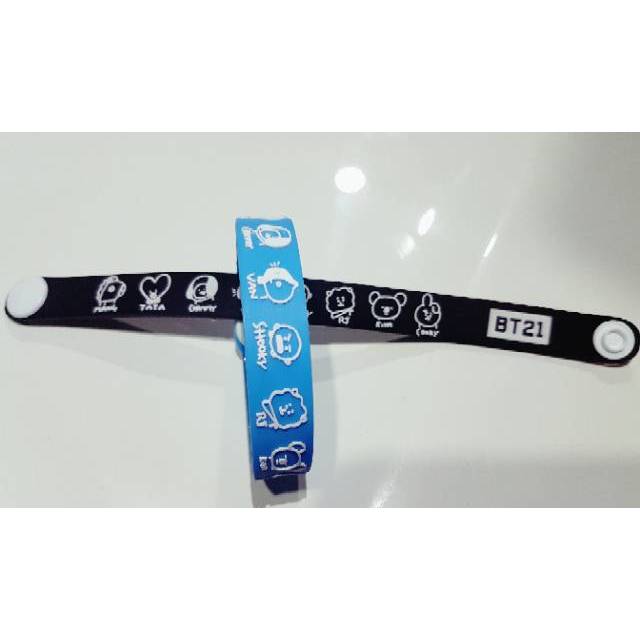 Gelang bt21 bts kpop kancing bangtan boys wristband