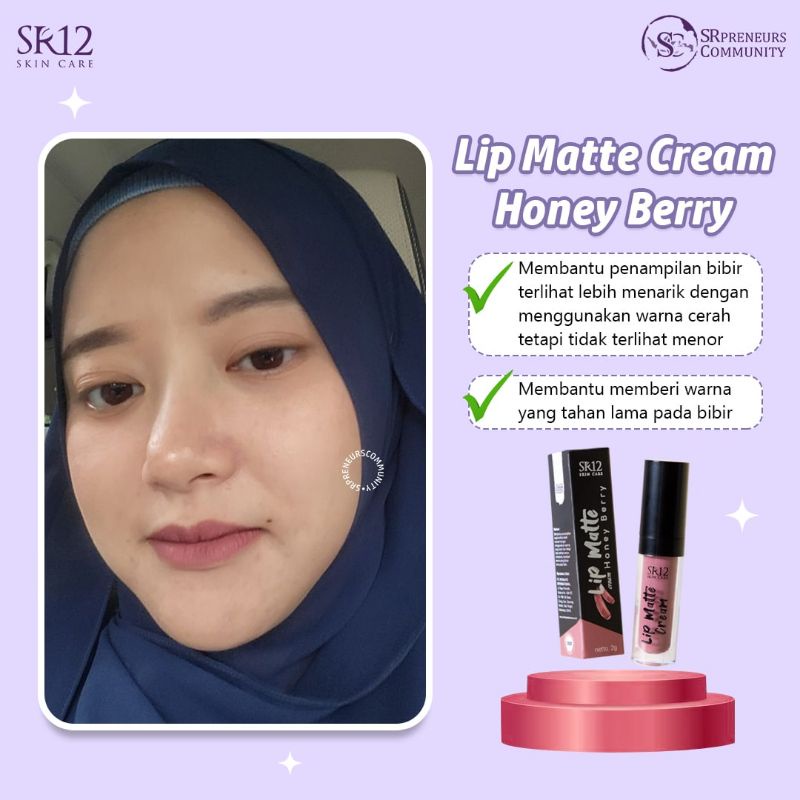 LIPCREAM SR12 - LIP MATTE ANTI AIR TIDAK KERING DI BIBIR