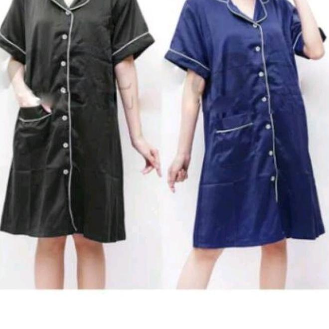 ✵ DASTER WANITA BAJU TIDUR SATIN SLEEPWEAR SILKY SUTERA HALUS HITAM PUTIH WANITA MAROON ➽