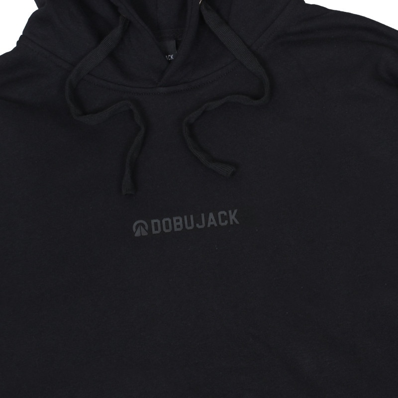 Dobujack Little Logo Black On Black Hoodie / Hoodie Dobujack Little Logo Hitam Pria / Sweater Hoodie Dobujack Pria Terbaru / Hoodie Dobujack / Jaket Dobujack / Hoodie Evacuation / Sweater Dobujack