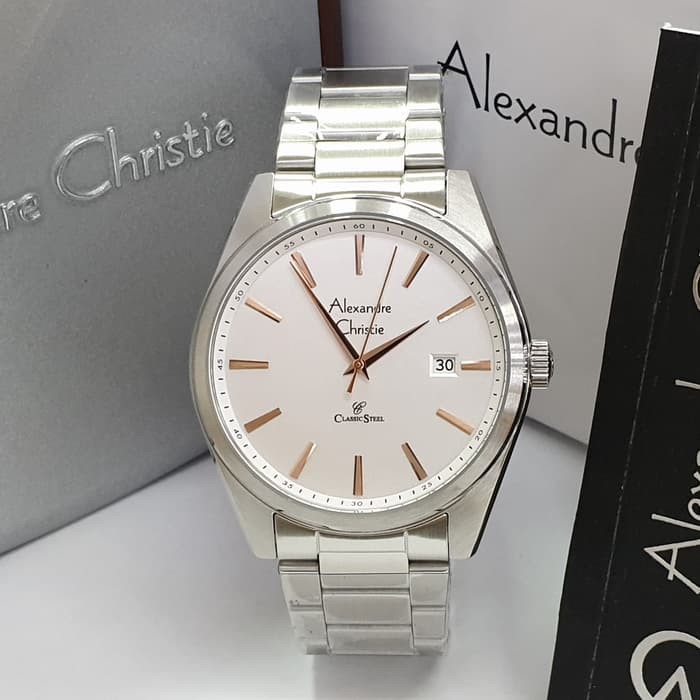 ALEXANDRE CHRISTIE 8617MD N SILVER PRIA ORIGINAL GARANSI 1TAHUN