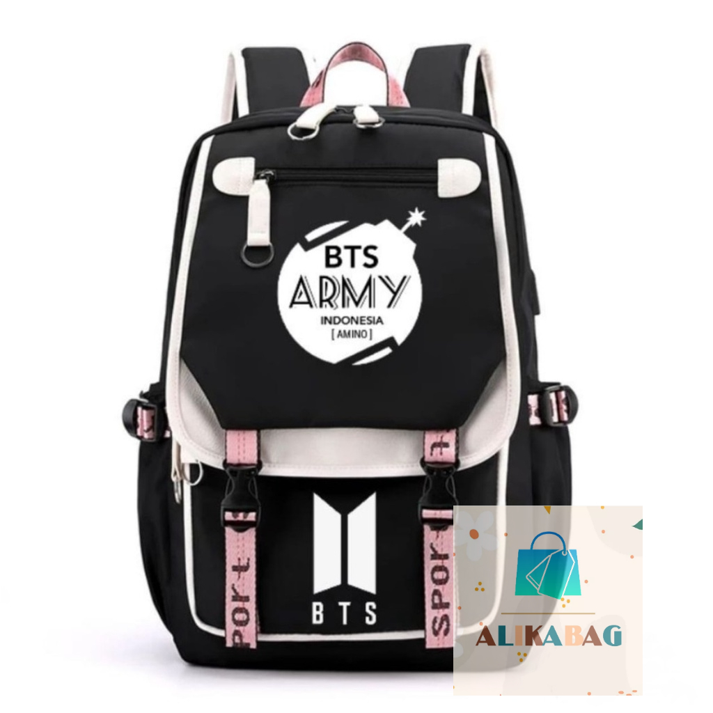 ALIKA BAG - Tas Ransel Anak Perempuan Kpop  Tas Sekolah Kasual Keren Tas Buku Nilon