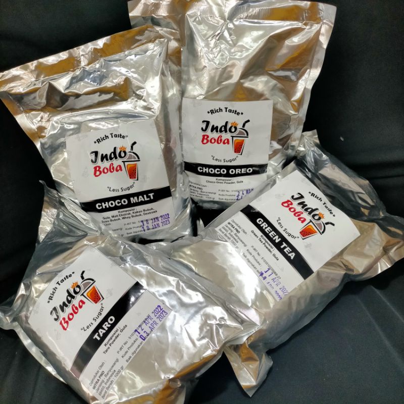 

Serbuk minuman Indoboba kemasan 1kg less sugar