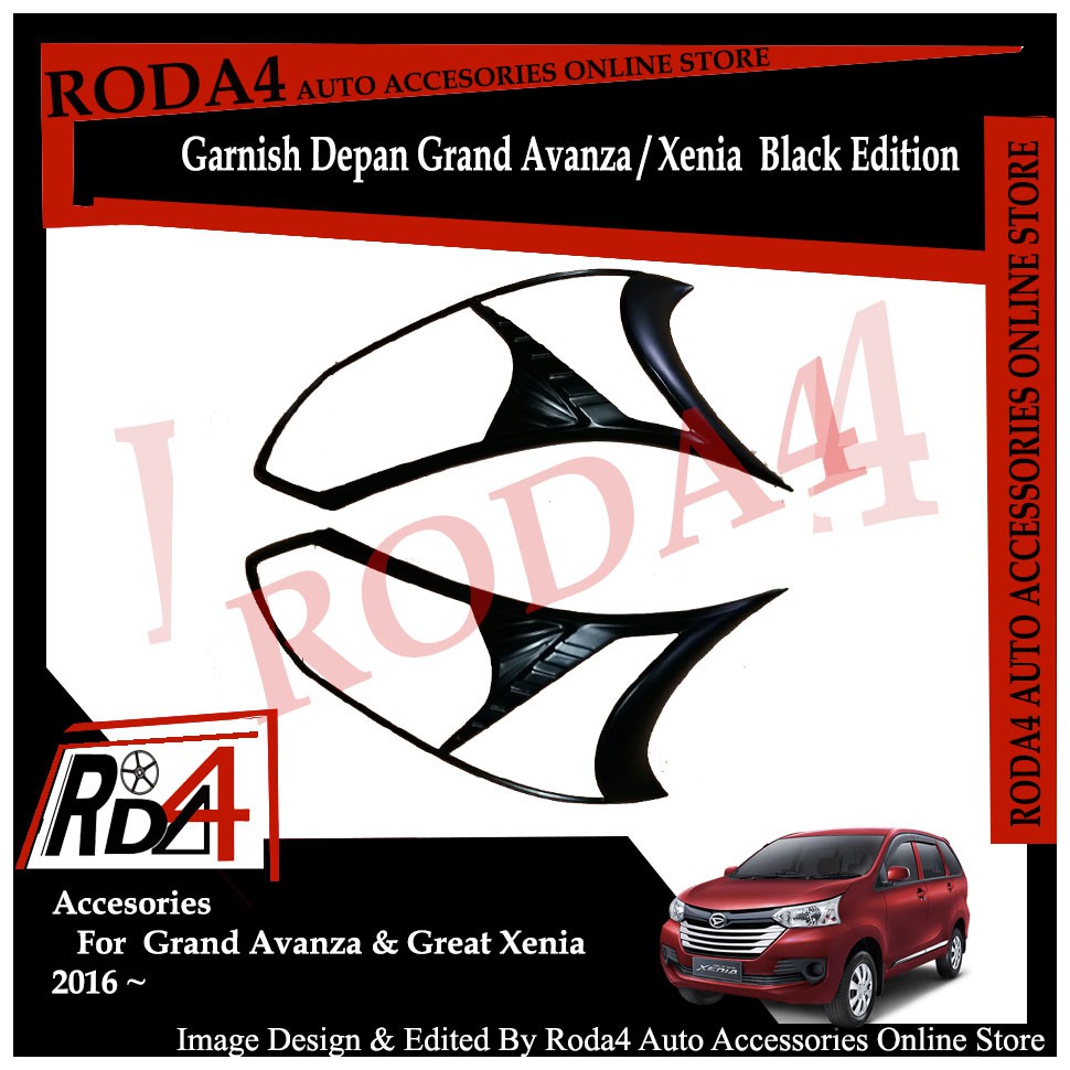 Garnish List Lampu Depan Grand Avanza Great Xenia Hitam - Black