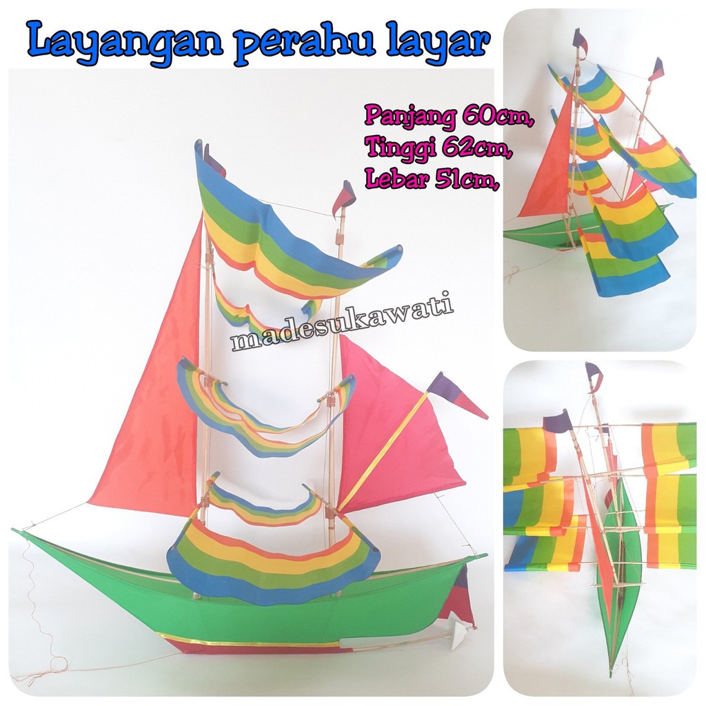 Layang-layang perahu layar layangan bali